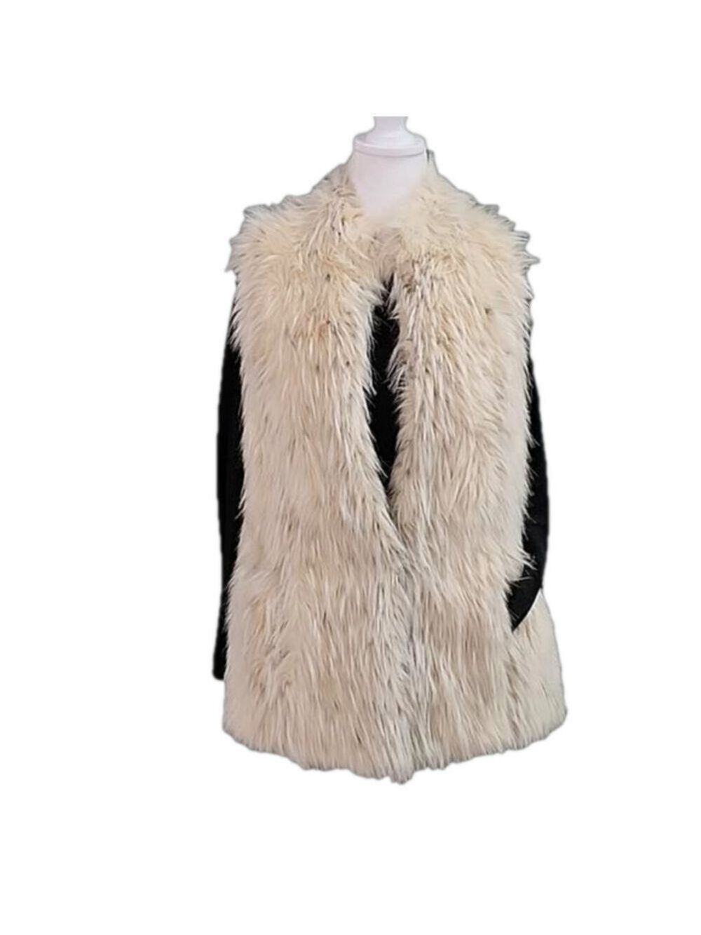 FAUX FUR WINTER VEST SIZE XS BY RLZ
